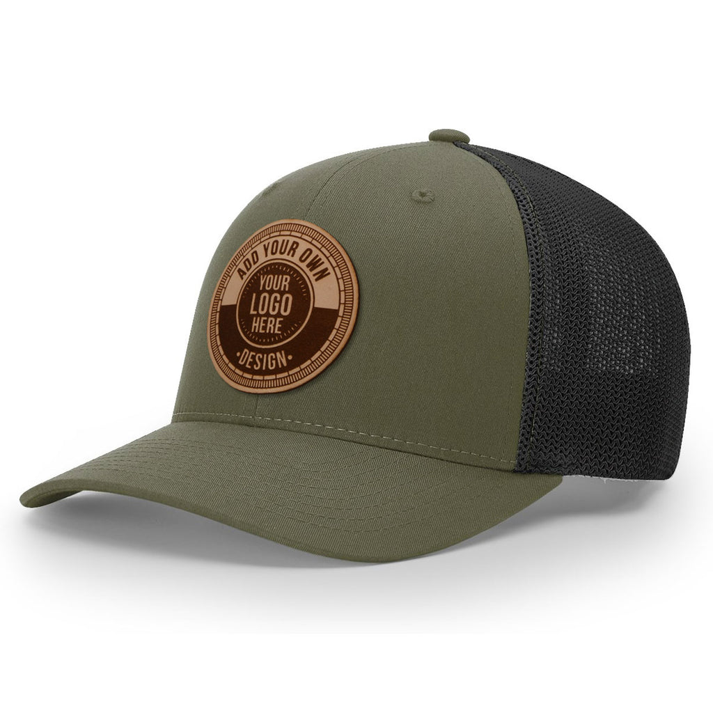 Richardson 110 Mesh Back Flexfit Custom Leather Patch Hat
